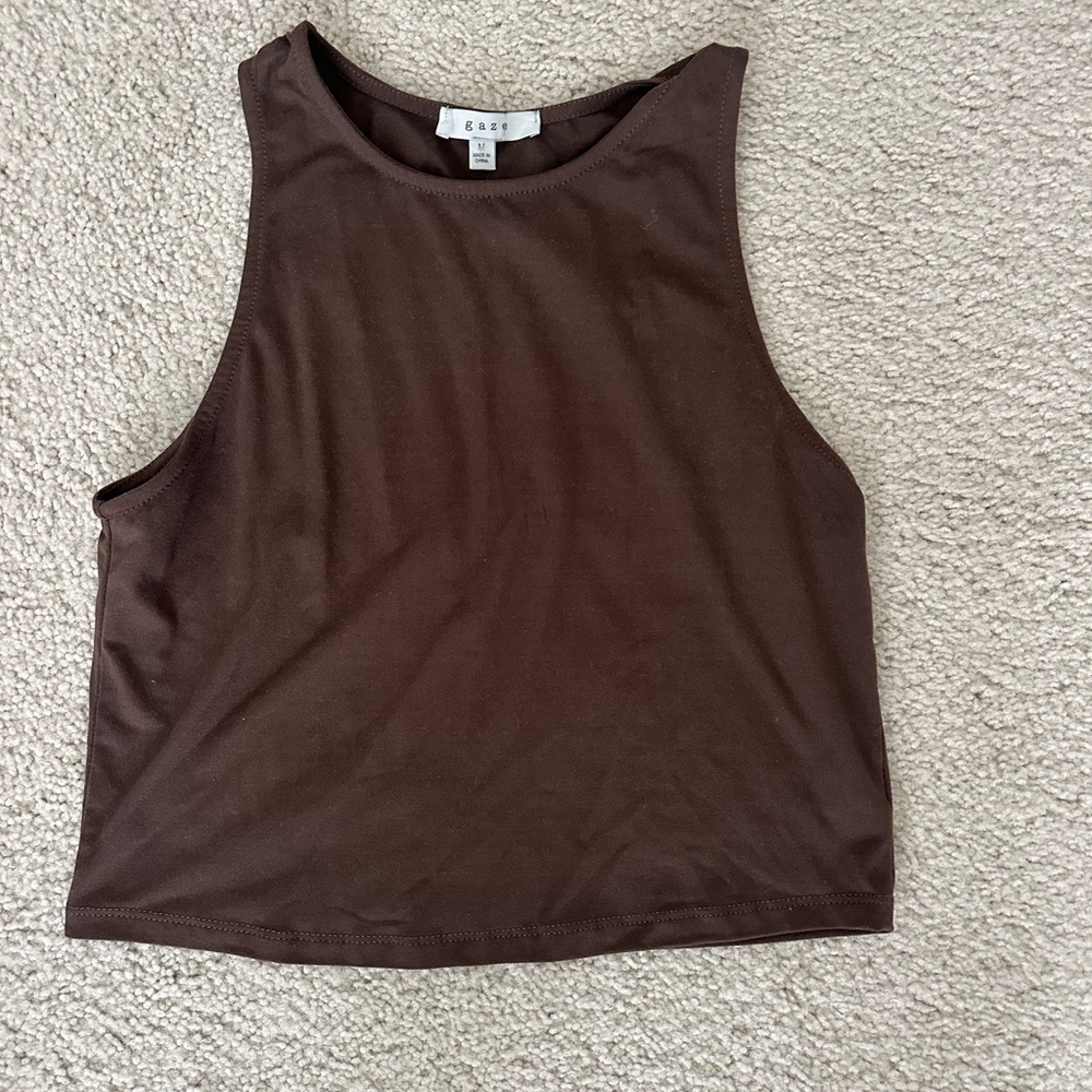 Brown Sleeveless Women's Top